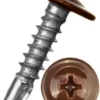 Саморезы с прессшайбой по металлу, со сверлом, оксидно-красные, (RAL3009)