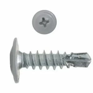 Саморезы с прессшайбой по металлу, со сверлом, серые, (RAL 7004)