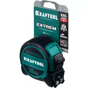Рулетка "KRAFTOOL" Extrem 10м х 32мм, со сверхшироким полотном