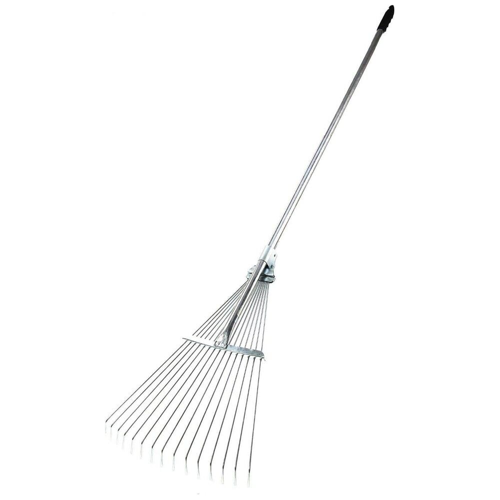 Грабли веерные "Raco" регулир. круглые с телескопическим черенком 800-1240мм.