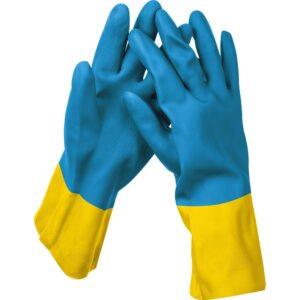 Перчатки "STAYER" латекс.с с неопреновым покр., хим./мех. возд. р/р L 11210-L
