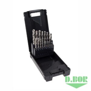 Набор сверел "D.BOR" по металлу HSS-G DIN338, 1,0-10,0 х 0,5мм, 19шт. 141019108d-t
