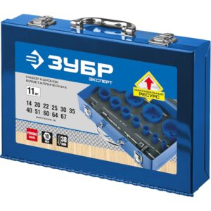 Набор коронок "ЗУБР" по металлу "Эксперт" Bi-Metall, d14-67мм, 11пр. 29531-H11