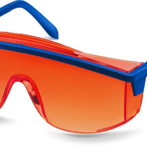Очки защитные "ЗУБР" ПРОТОН красные, линза увеличенного размера 110483