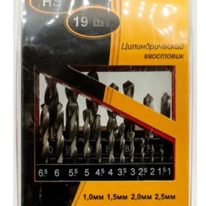 Набор сверел "ВИХРЬ" по металлу 1,0-10мм, 19шт. 73/10/6/18