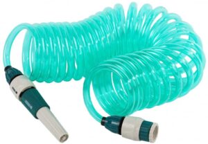 Шланг для полива "Raco" спиральный 7,5м + наконечник+соединители 4270-55895