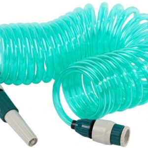 Шланг для полива "Raco" спиральный 7,5м + наконечник+соединители 4270-55895