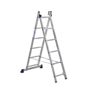Лестница-стремянка алюминиевая 2-х секционная "АЛЮМЕТ" 2 х  6, 7, 8, 9, 10