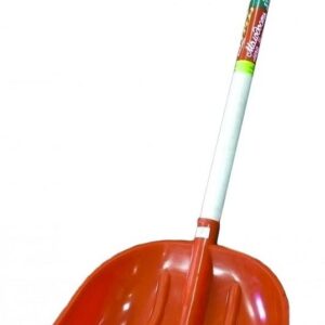 Лопата "БелЦентроМаш" снеговая красная с черенком, метал. ручкой 1726-Ч