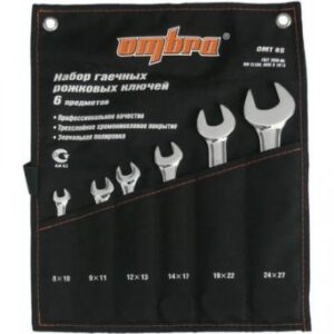 Набор "OMBRA" рожковых ключей в сумке, 8-27мм, 6пр. OMT6S